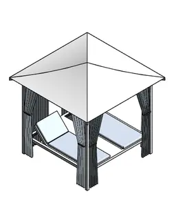 Objeto BIM para Gazebo de alumínio com cortinas laterais