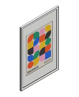 Objeto BIM para Quadro com poster decorativo, de Ayeyokp