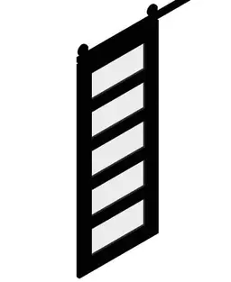 Objeto BIM para Porta de correr em metal e vidro com roldana aparente